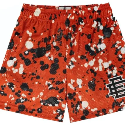 Eric Emanuel EE Basic Short Paint Splatter Orange